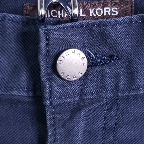 Michael Kors Men's 34x32 (Really 36x30.5) Navy Blue Parker Slim Fit Chino Pants - Picture 4 of 9